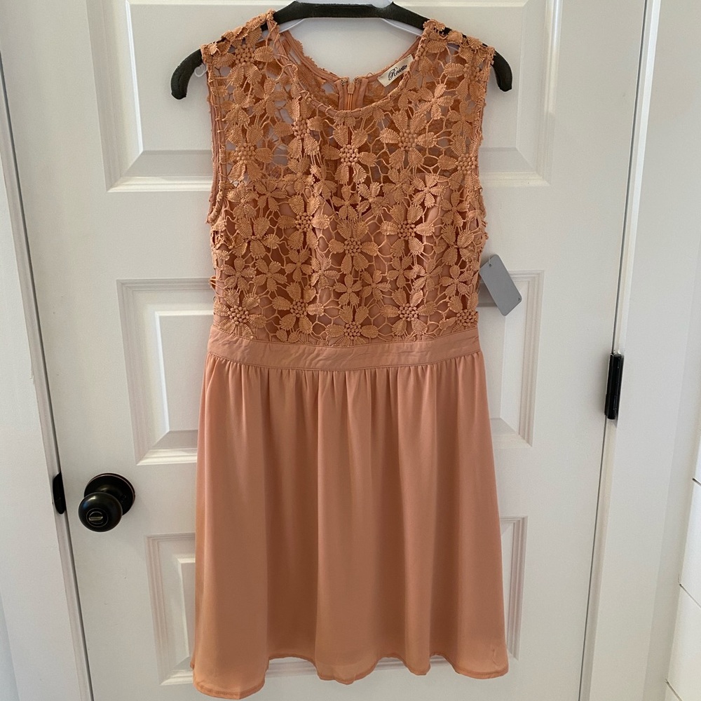 Pink floral design dress